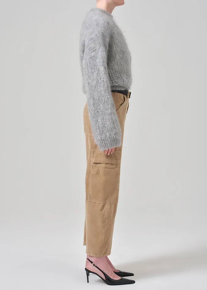 Women Pants Citizens Of Humanity Marcelle Low Slung Easy Cargo Corduroy In Champagne