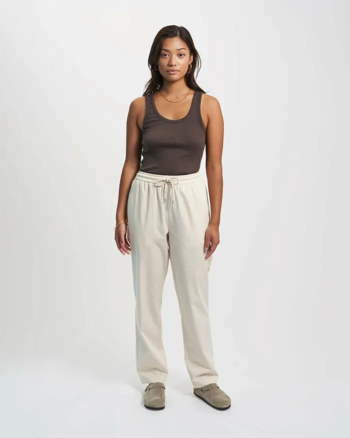 Women Pants Colorful Standard Organic Twill Pants Ivory White