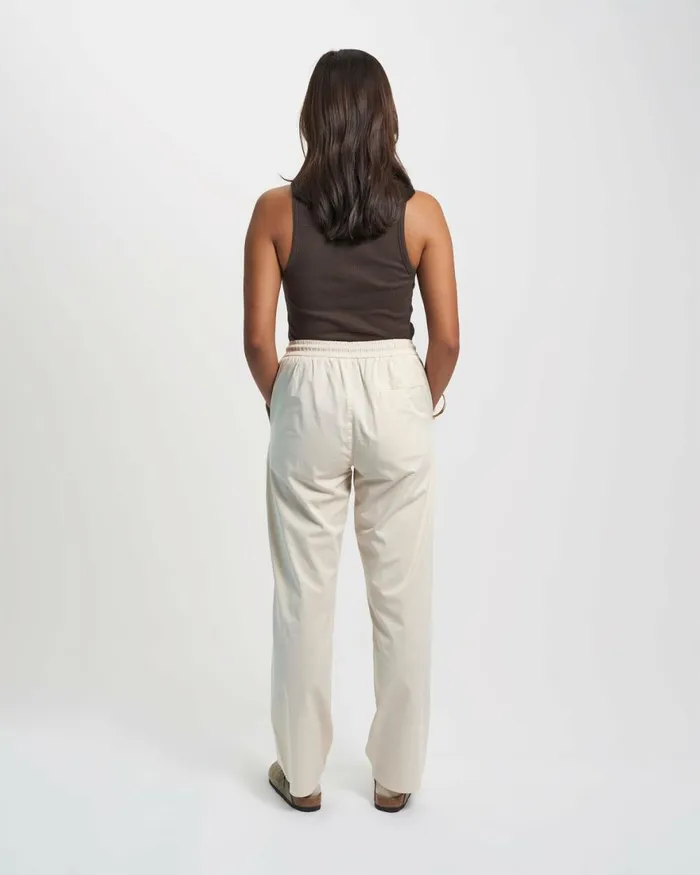 Women Pants Colorful Standard Organic Twill Pants Ivory White