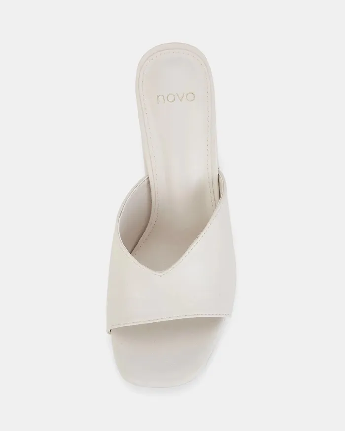 Women Peep Toes NOVO Shoes LYLLA CREAM Open Toe Heels