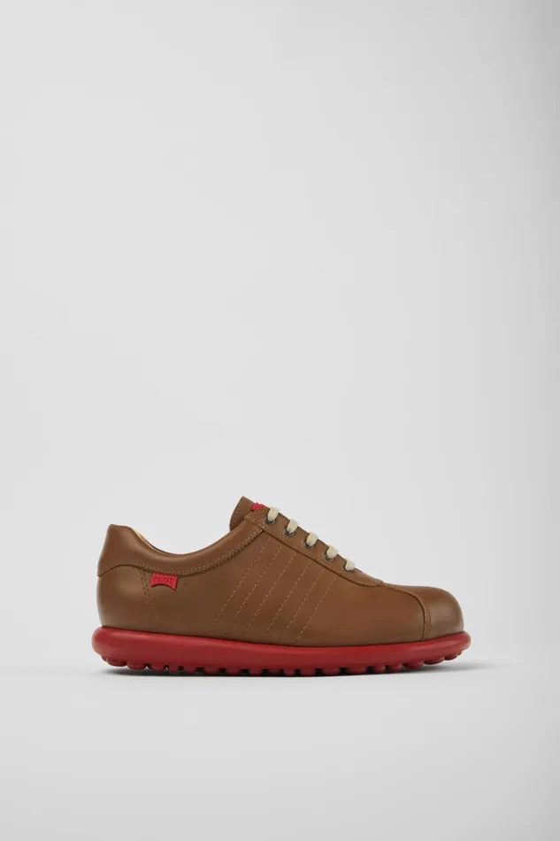 Women Pelotas Brown Leather Shoes Camper Casual Shoes Women Pelotas Brown Leather Shoes Camper Casual Shoes