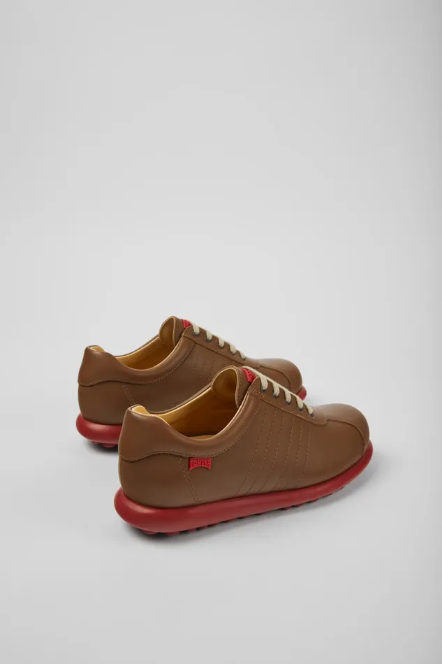 Women Pelotas Brown Leather Shoes Camper Casual Shoes Women Pelotas Brown Leather Shoes Camper Casual Shoes