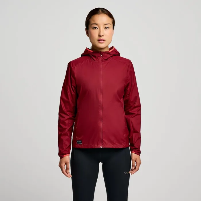 Women Peregrine Packaway Jacket Currant Saucony Jackets