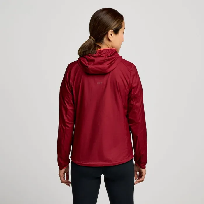 Women Peregrine Packaway Jacket Currant Saucony Jackets