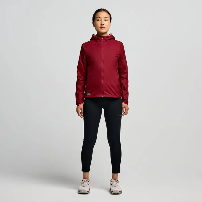 Women Peregrine Packaway Jacket Currant Saucony Jackets