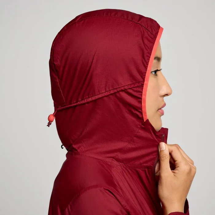 Women Peregrine Packaway Jacket Currant Saucony Jackets