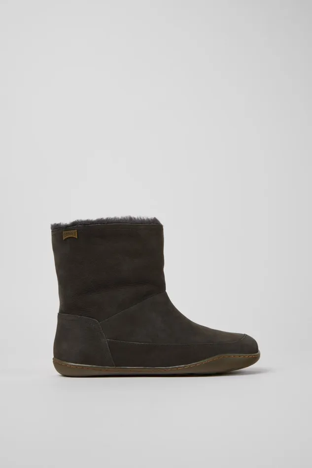 Women Peu Dark Grey Nubuck Ankle Boots Camper Boots Women Peu Dark Grey Nubuck Ankle Boots Camper Boots