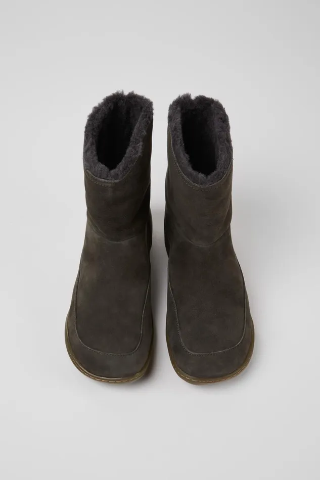 Women Peu Dark Grey Nubuck Ankle Boots Camper Boots Women Peu Dark Grey Nubuck Ankle Boots Camper Boots