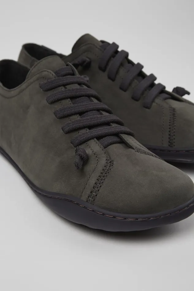 Women Peu Gray Nubuck Shoes Camper Casual Shoes