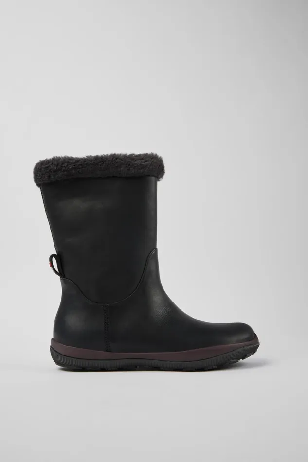 Women Peu Pista GORETEX Black Leather Boots Camper Boots Women Peu Pista GORETEX Black Leather Boots Camper Boots