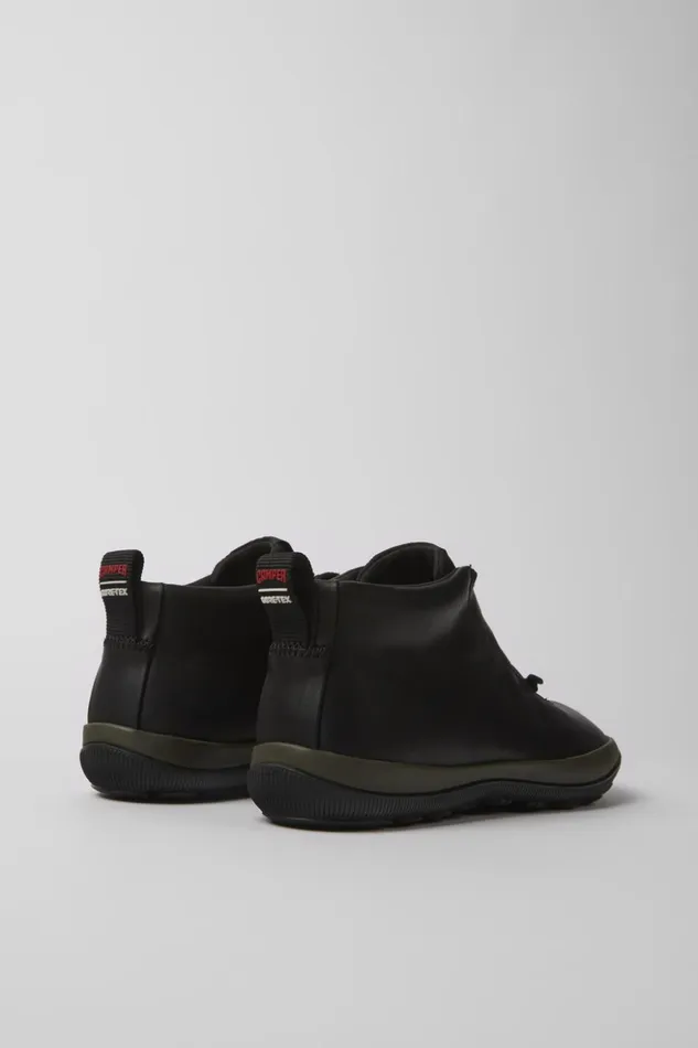 Women Peu Pista GORETEX Black Leather Sneakers Camper Ankle Boots Women Peu Pista GORETEX Black Leather Sneakers Camper Ankle Boots