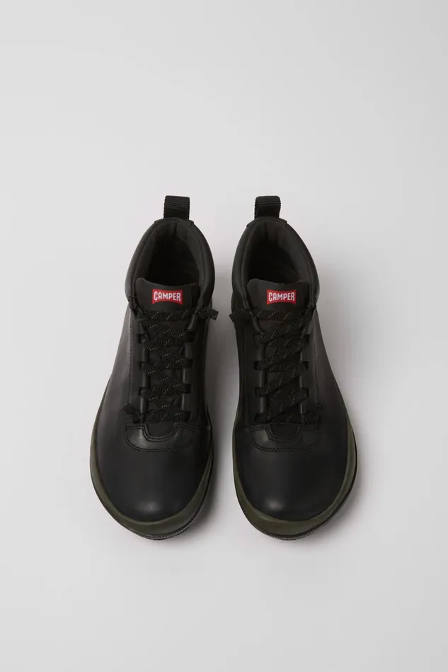 Women Peu Pista GORETEX Black Leather Sneakers Camper Ankle Boots Women Peu Pista GORETEX Black Leather Sneakers Camper Ankle Boots