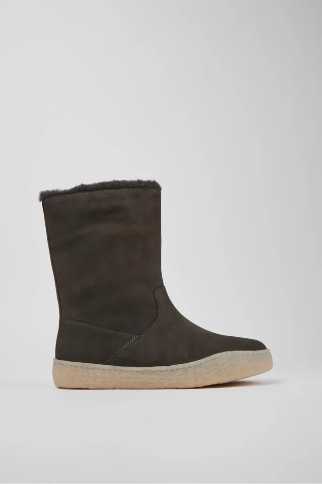 Women Peu Terreno Gray Nubuck Boots Camper Boots Women Peu Terreno Gray Nubuck Boots Camper Boots