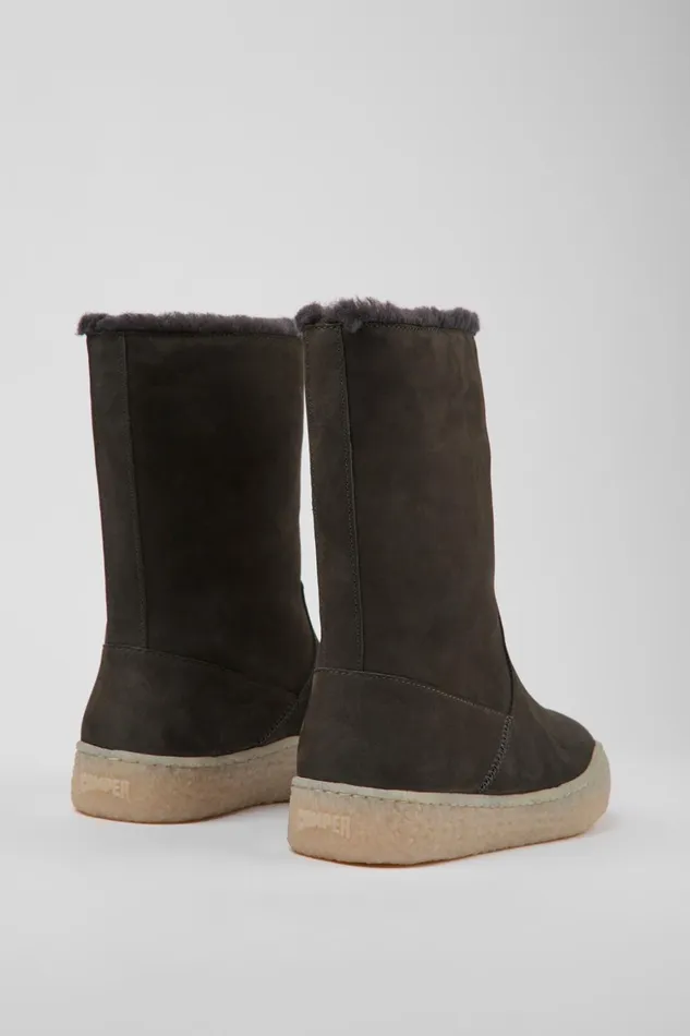 Women Peu Terreno Gray Nubuck Boots Camper Boots Women Peu Terreno Gray Nubuck Boots Camper Boots