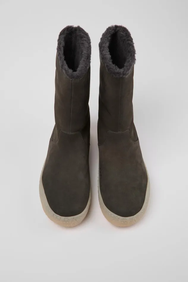 Women Peu Terreno Gray Nubuck Boots Camper Boots Women Peu Terreno Gray Nubuck Boots Camper Boots