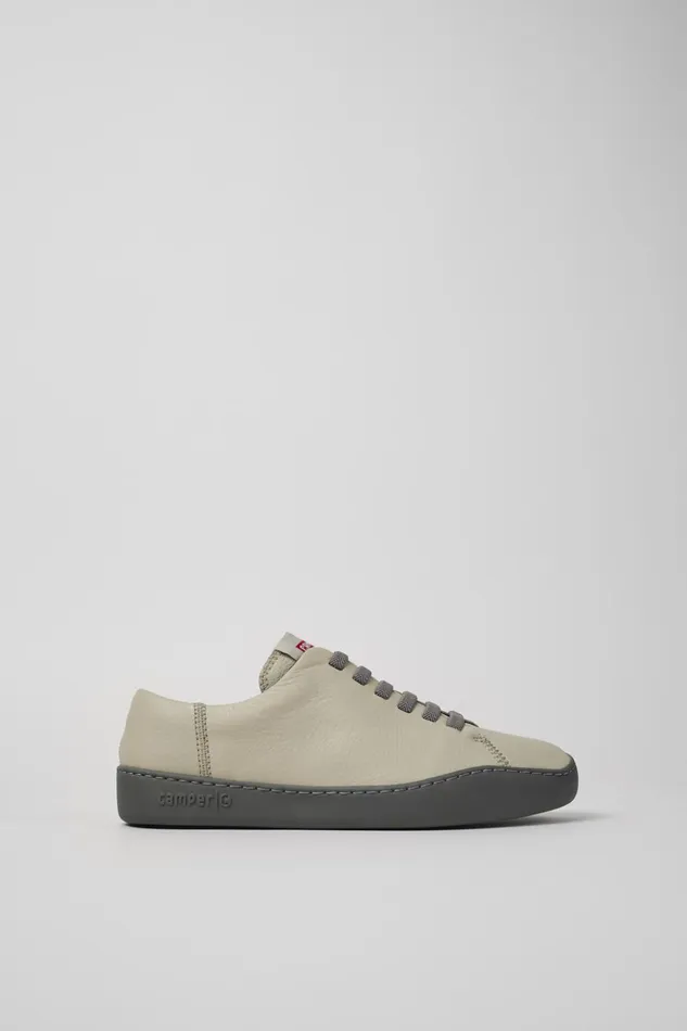 Women Peu Touring Gray Leather Sneakers Camper Sneakers