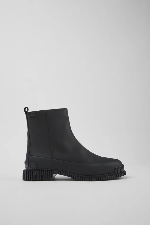 Women Pix Black Leather Boots Camper Ankle Boots Women Pix Black Leather Boots Camper Ankle Boots