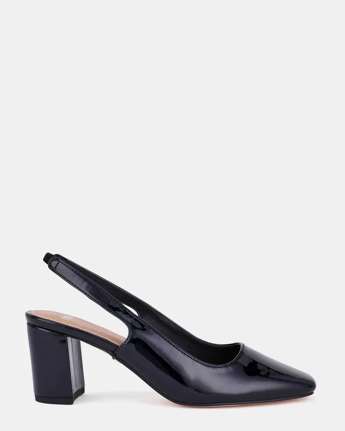 Women Pumps NOVO Shoes ISHANI Black Patent