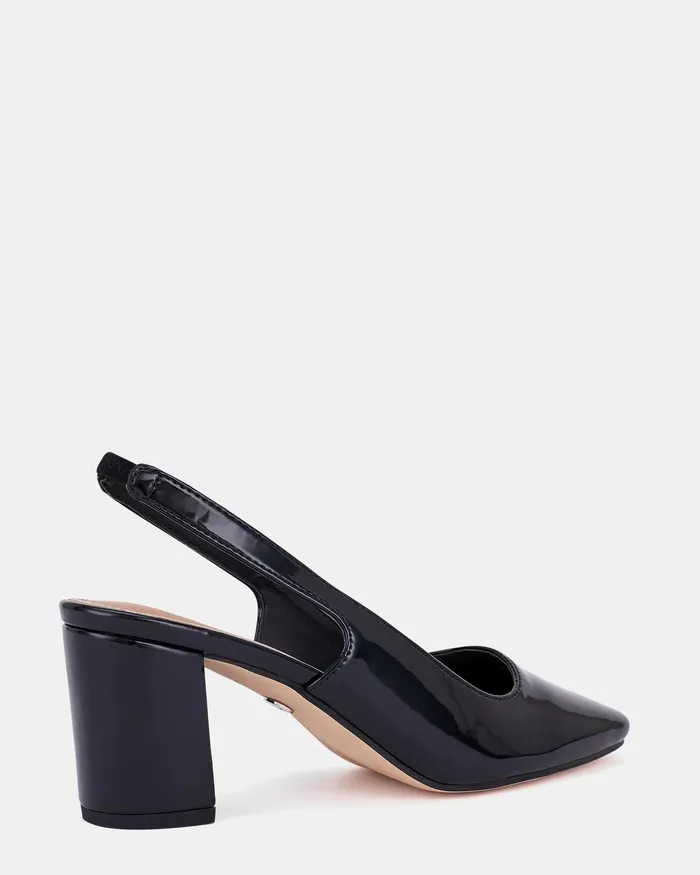 Women Pumps NOVO Shoes ISHANI Black Patent