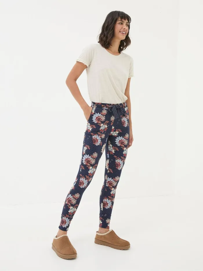 Women Pyjamas and Nightwear Fat Face Ellie Navy Patchwork Pyjama Bottoms
