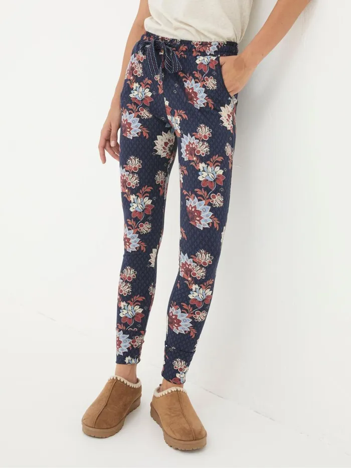 Women Pyjamas and Nightwear Fat Face Ellie Navy Patchwork Pyjama Bottoms