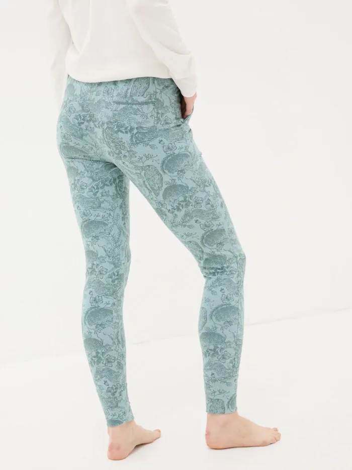Women Pyjamas and Nightwear Fat Face Ellie Teal Green Woodland Leggings Women Pyjamas and Nightwear Fat Face Ellie Teal Green Woodland Leggings