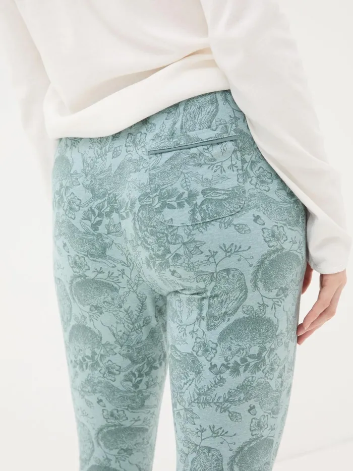Women Pyjamas and Nightwear Fat Face Ellie Teal Green Woodland Leggings Women Pyjamas and Nightwear Fat Face Ellie Teal Green Woodland Leggings