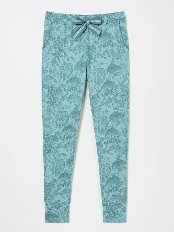 Women Pyjamas and Nightwear Fat Face Ellie Teal Green Woodland Leggings Women Pyjamas and Nightwear Fat Face Ellie Teal Green Woodland Leggings