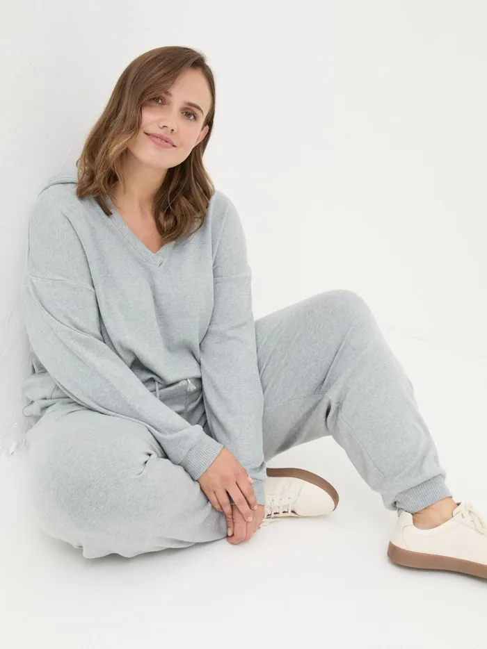 Women Pyjamas and Nightwear Fat Face Hannah Grey Lounge Pyjama Bottoms