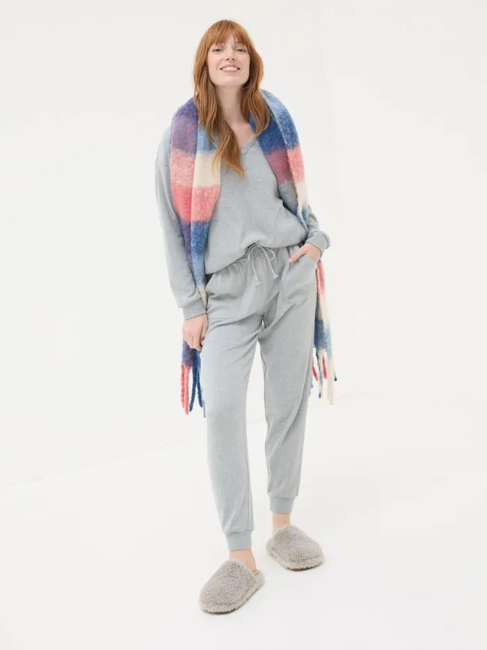 Women Pyjamas and Nightwear Fat Face Hannah Grey Lounge Pyjama Bottoms