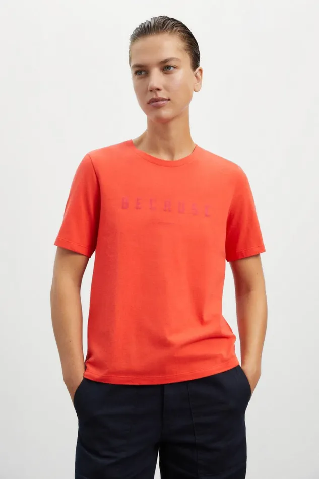 Women Red Perth TShirt Ecoalf TShirts