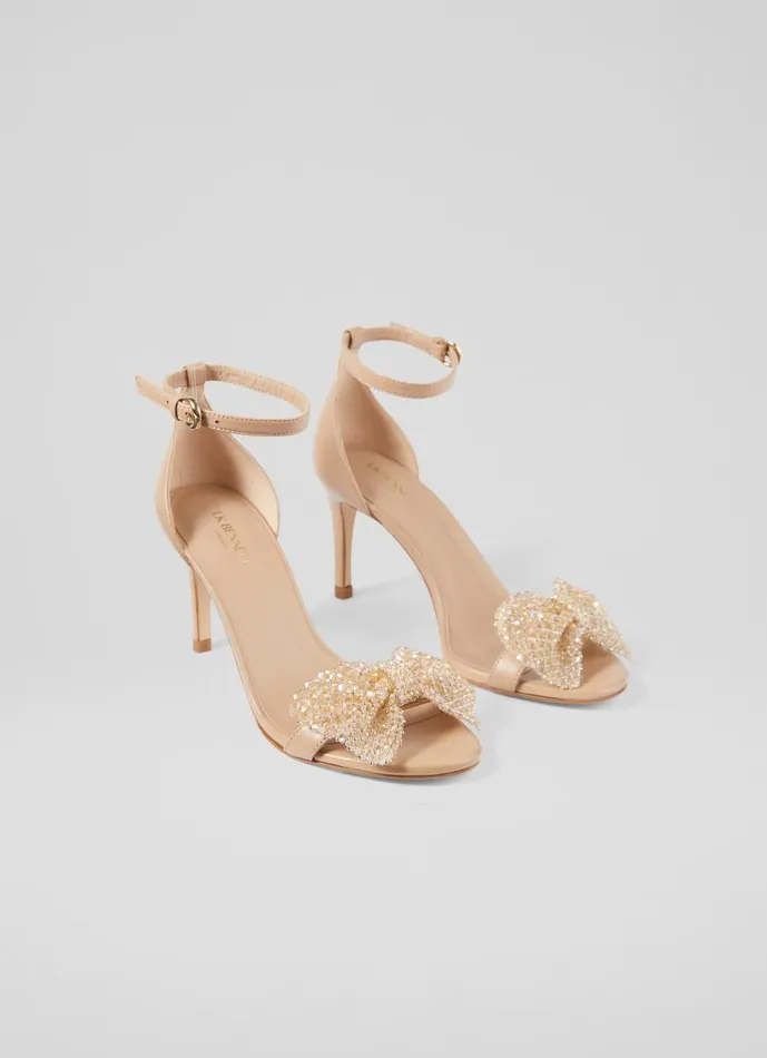Women Sandals LKBennett Cristabel Trench Sparkle Bow Sandal Trench Women Sandals LKBennett Cristabel Trench Sparkle Bow Sandal Trench