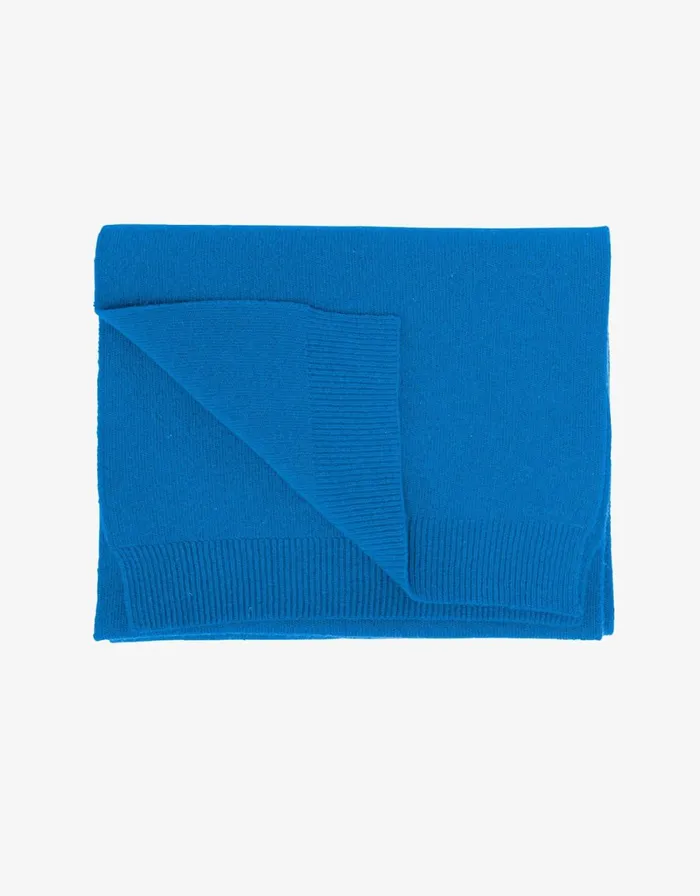 Women Scarves Colorful Standard Merino Wool Scarf Pacific Blue