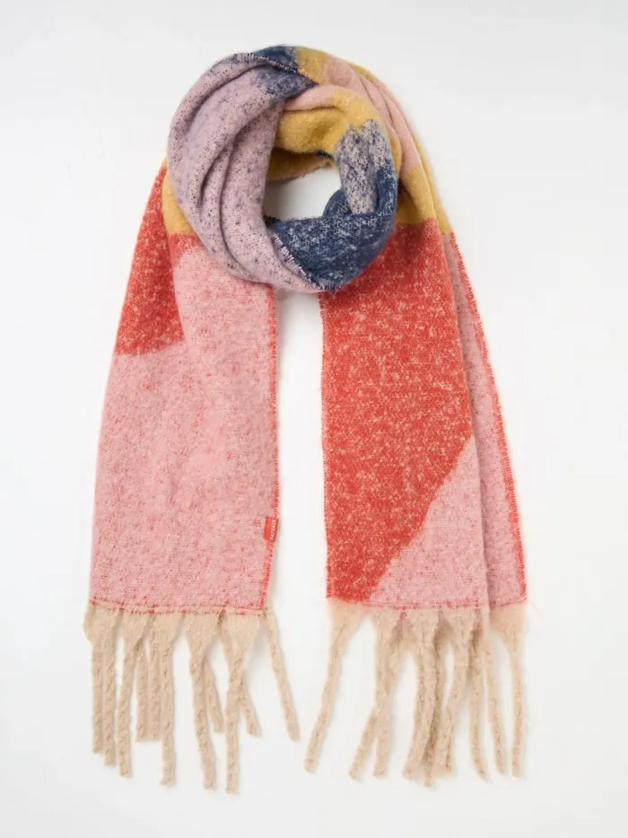 Women Scarves Fat Face Multi Abstract Pattern Scarf