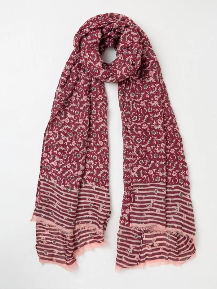 Women Scarves Fat Face Wild Pink Ditsy Lightweight Printed Scarf