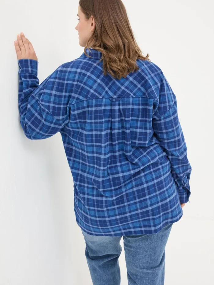Women Shirts and Blouses Fat Face Blue 100 Cotton Carolin Check Shirt Women Shirts and Blouses Fat Face Blue 100 Cotton Carolin Check Shirt