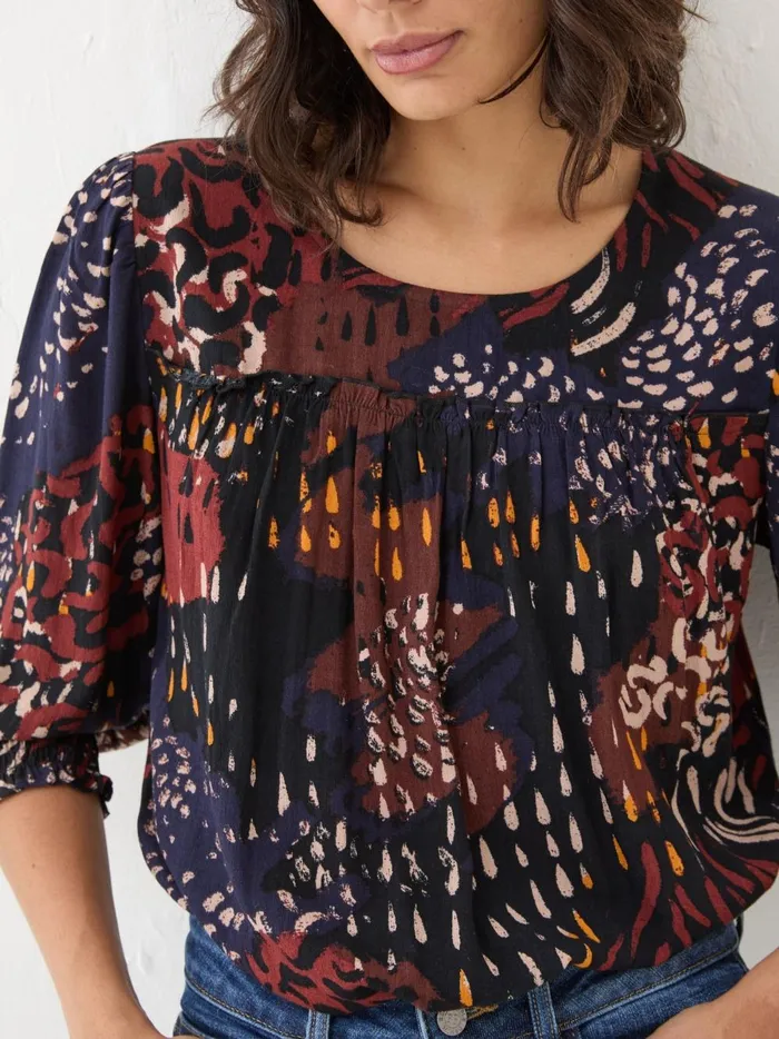 Women Shirts and Blouses Fat Face Multi Shelly Animal Blouse Women Shirts and Blouses Fat Face Multi Shelly Animal Blouse