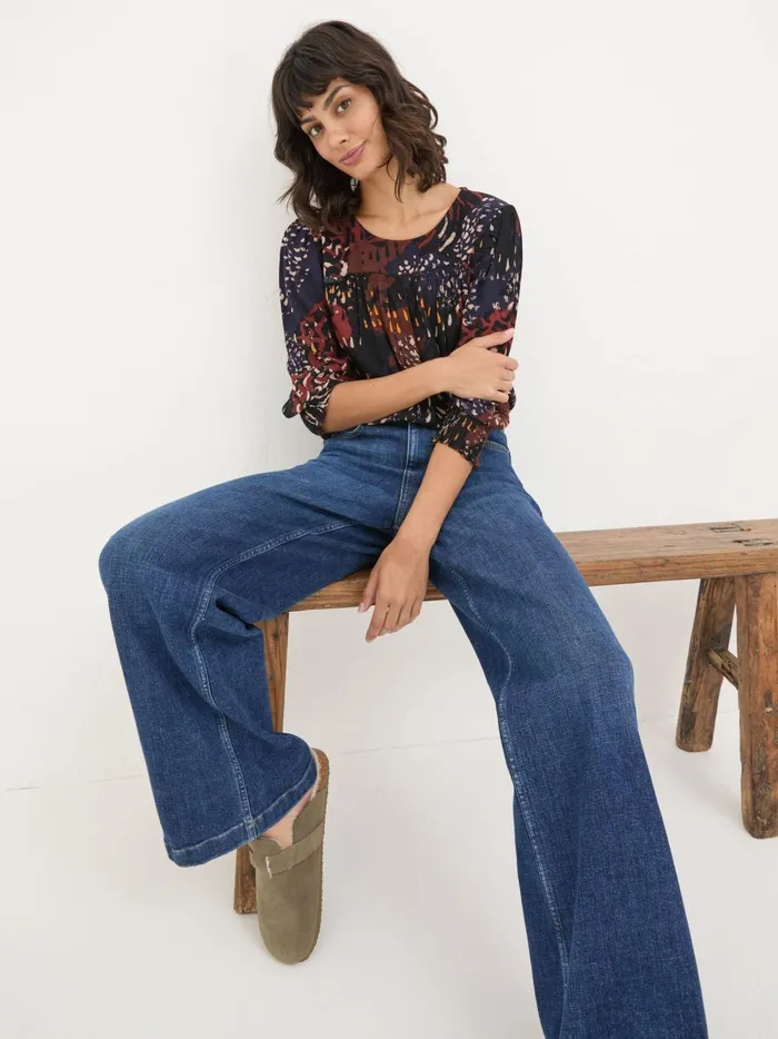 Women Shirts and Blouses Fat Face Multi Shelly Animal Blouse Women Shirts and Blouses Fat Face Multi Shelly Animal Blouse