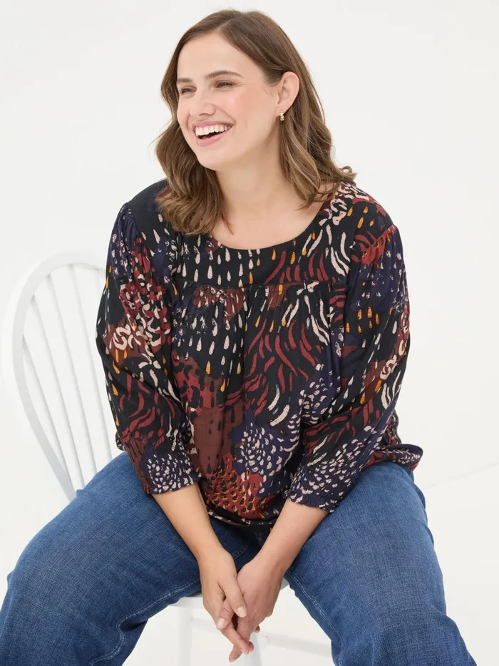Women Shirts and Blouses Fat Face Multi Shelly Animal Blouse Women Shirts and Blouses Fat Face Multi Shelly Animal Blouse