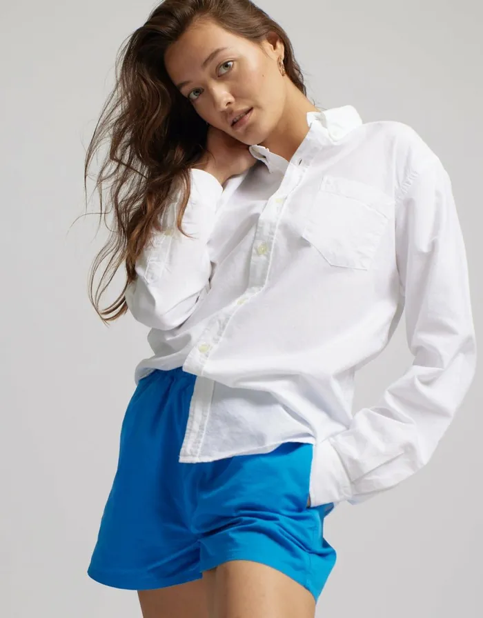 Women Shorts Colorful Standard Women Organic Twill Shorts Pacific Blue