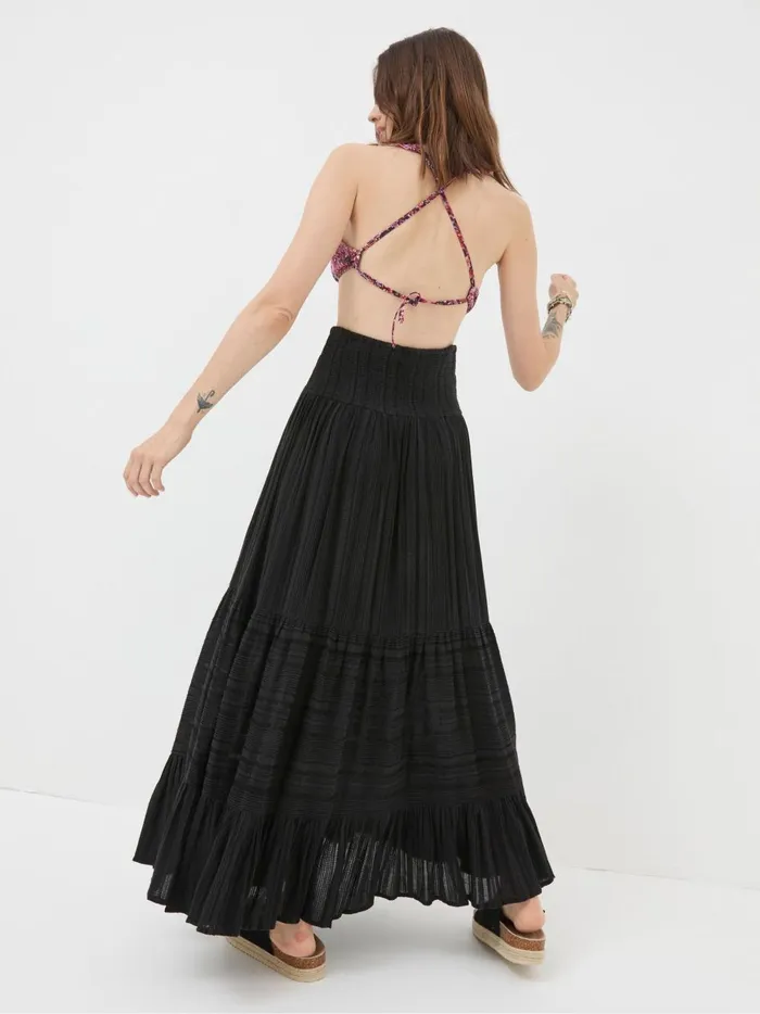 Women Skirts Fat Face Rhea Black Beach Maxi Skirt