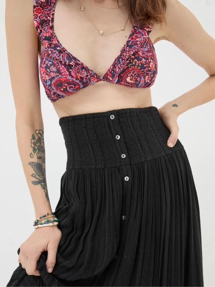 Women Skirts Fat Face Rhea Black Beach Maxi Skirt