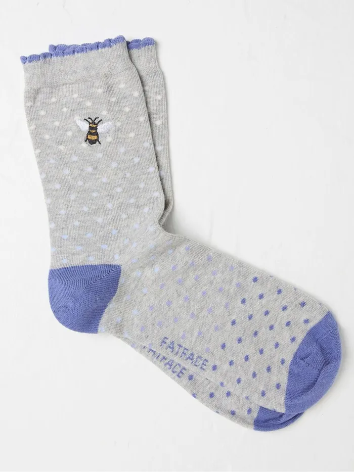 Women Socks and Tights Fat Face Grey Bee Socks 1 Pack Size 47