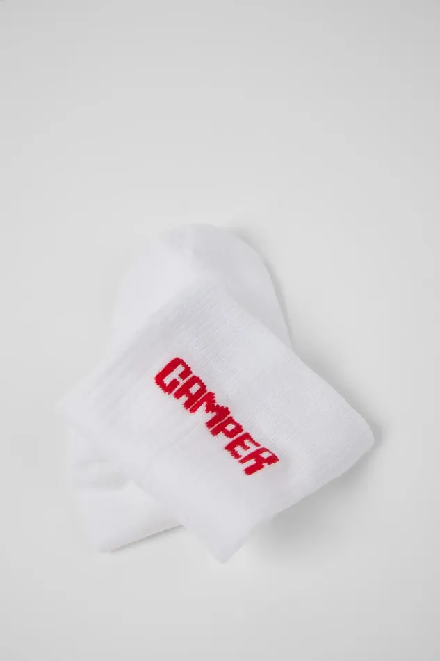 Women Socks White Organic Cotton Socks Camper Socks Women Socks White Organic Cotton Socks Camper Socks
