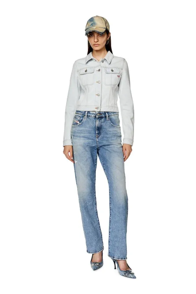 Women Straight Jeans 1999 DReggy 007r4 Light Blue Diesel Straight