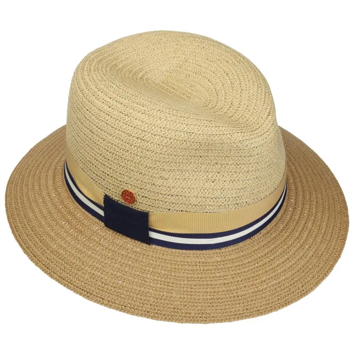 Women Straw Hats Mayser Nane Twotone Traveller Straw Hat Beige Women Straw Hats Mayser Nane Twotone Traveller Straw Hat Beige