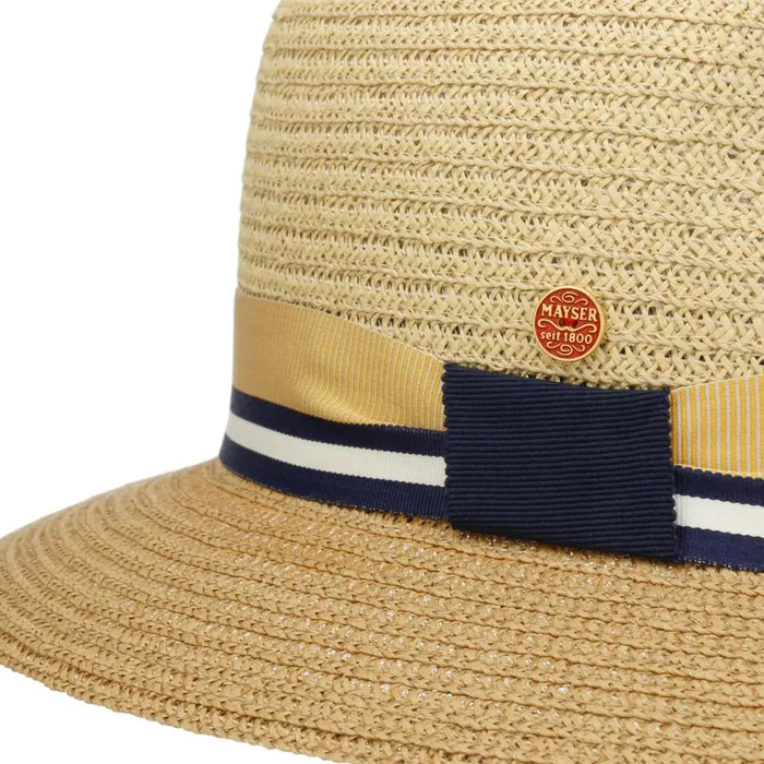 Women Straw Hats Mayser Nane Twotone Traveller Straw Hat Beige Women Straw Hats Mayser Nane Twotone Traveller Straw Hat Beige