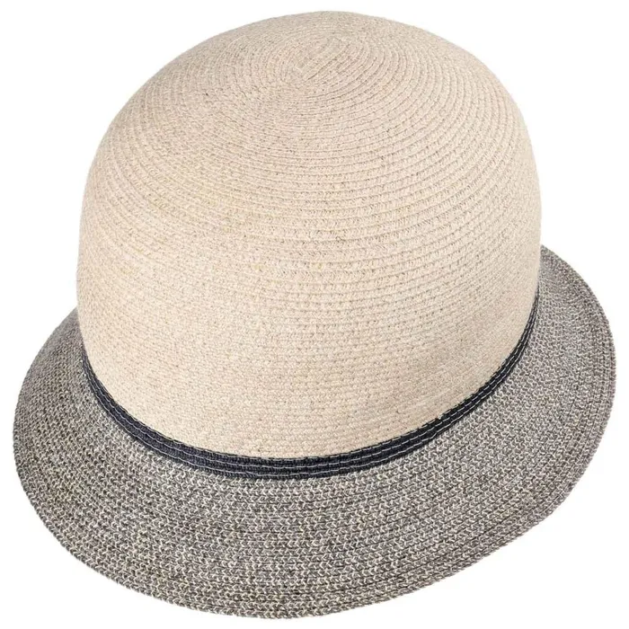 Women Straw Hats Mayser Nannia UVprotection Cloche Hat Graymottled Women Straw Hats Mayser Nannia UVprotection Cloche Hat Graymottled