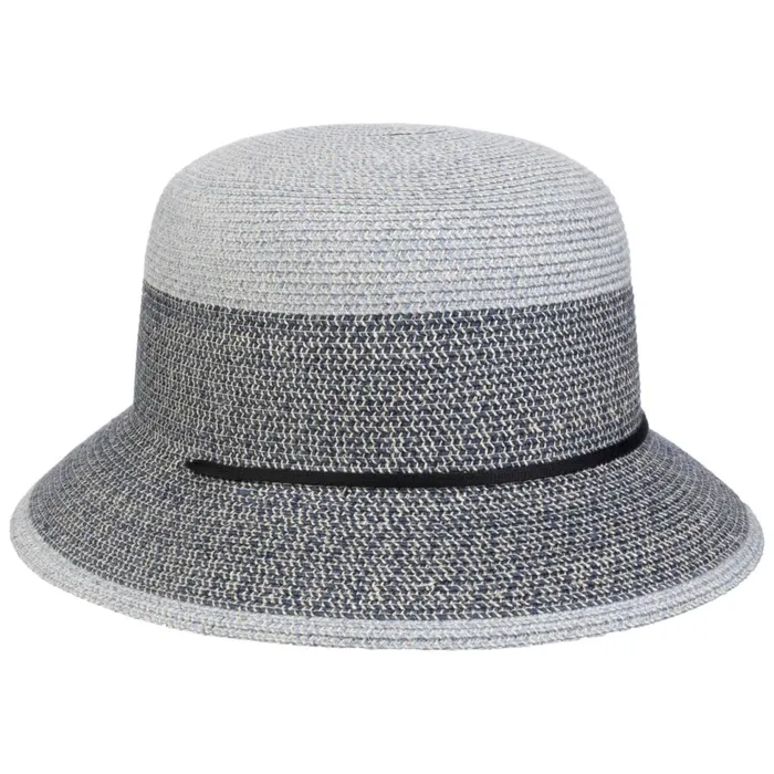 Women Straw Hats Mayser Twotone Block Fabric Hat With UV Protection Natural Beige
