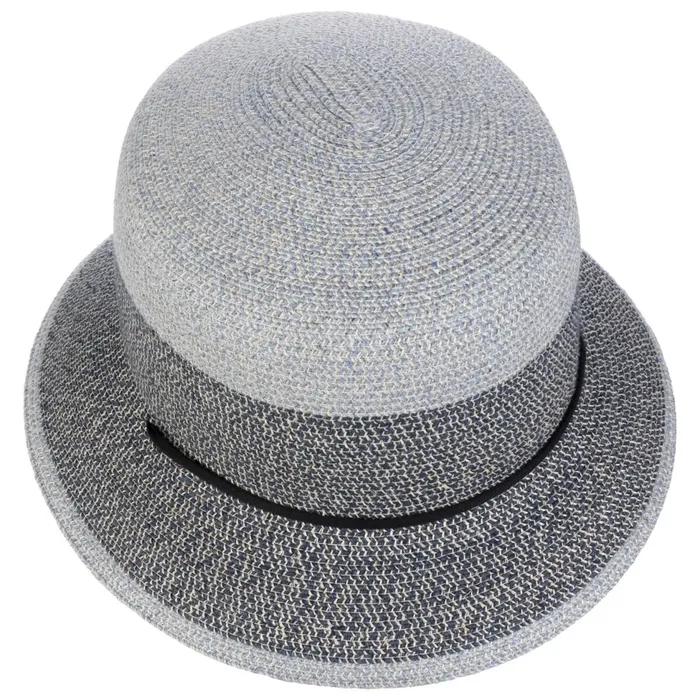 Women Straw Hats Mayser Twotone Block Fabric Hat With UV Protection Natural Beige